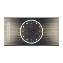 现代轻奢抽象餐厅装饰画钟表挂钟客厅2024新款大气时钟挂画免打孔