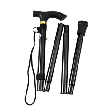 Folding aluminum alloy telescopic portable skiing anti-slip mountain climbing crutches elderly crutches outdoor hiking equipment