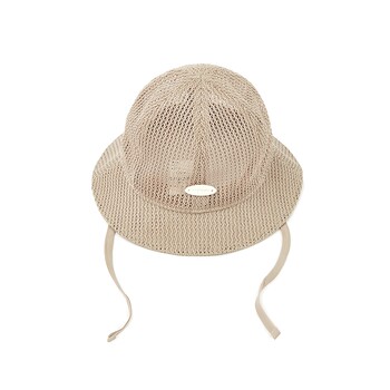 Langzi children's clothing/ettoi edova children's clothing accessories summer beige woven dome lace for boys and girls