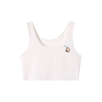 Anti-bump stretch breathable girls vest with thin mesh