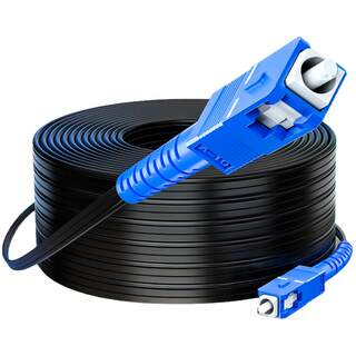 山泽光纤线光纤跳线单模单芯SC头双芯家用室内户外光缆成品1芯2芯50米尾纤工程户外网络光钎10/20/30/100米线