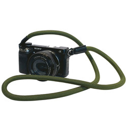 Micro SLR camera mountaineering rope strap rope lanyard ເຫມາະສໍາລັບ Leica Fuji Polaroid Sony shoulder strap ສີຂຽວ