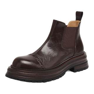 Daphne martin boots thick sole chelsea short boots flat sole