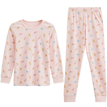 Classe A Red Bean Suede Cotton Candy Child Underwear Cute Printed Boy Student Female Mid High Collar Autumn Pants Suit