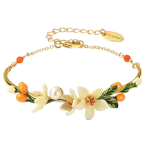 Juicy Grape original design light luxury niche bracelet French white orange blossom small kumquat bracelet gift for women