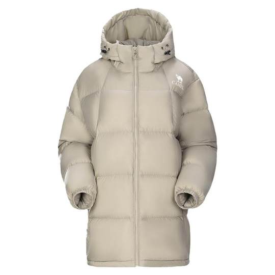 骆驼羽绒服女2025冬季情侣防风防水连帽羽绒衣加厚保暖面包服