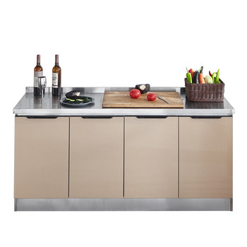 Integrated assembly of simple and economical stainless steel kitchen