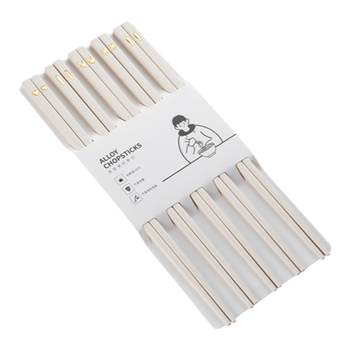 Onlycook milky white alloy chopsticks look good