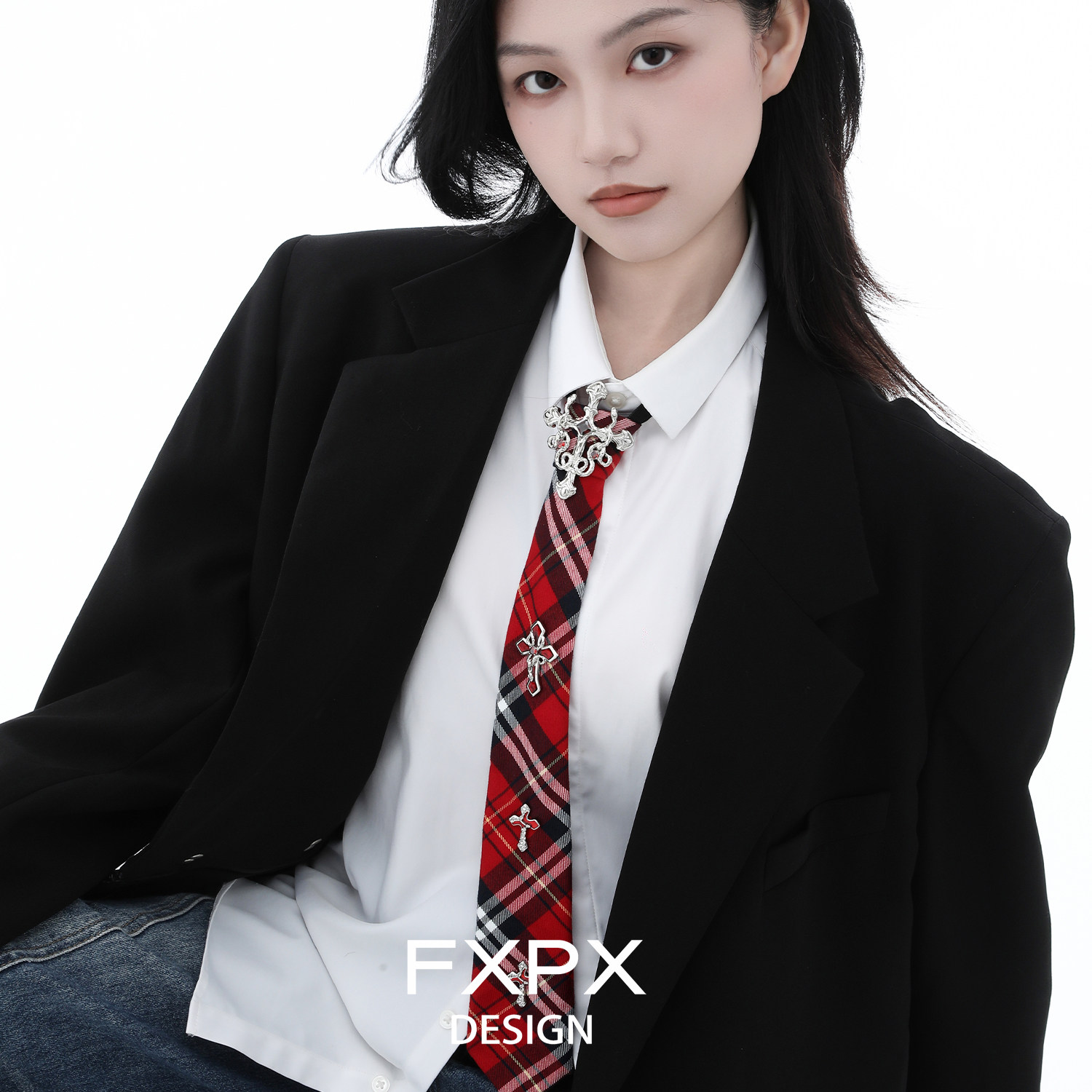 Fxpx Original Strylin Snake Tie, Knot-Free, Niche High-End Accessory, Shirt and Suit Tie