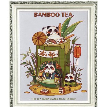 Cross Stitch DMC Embroidery Thread 2023 Mint October ການອອກແບບຕົ້ນສະບັບ Panda City Series Chengdu