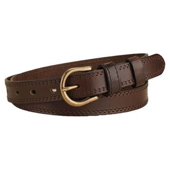New retro literary brown belt for women pure cowhide soft first layer women's belt with jeans skirt copper buckle
