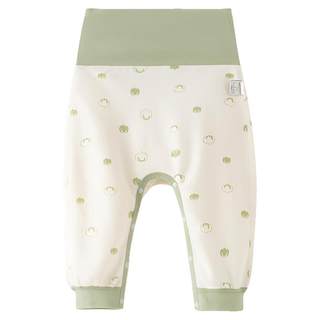 欢喜小熊宝宝纯棉保暖秋裤衣服婴儿春秋高腰护肚裤新生儿免脱裤子