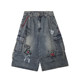 LABO graffiti jeans ຕັດຂາກວ້າງ