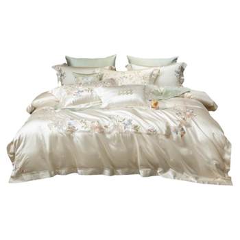 140s silk cotton long-staple cotton pastoral high-end four-piece set