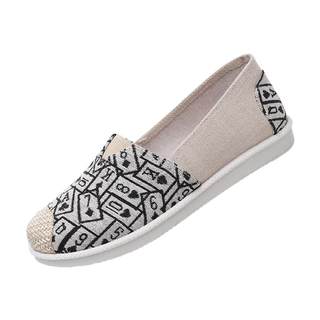Old Beijing cloth shoes women's low-cut round toe casual shoes