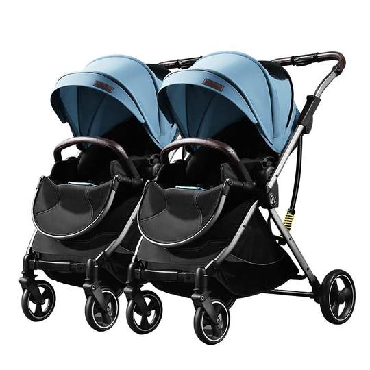 Kubeile twin stroller stroller double second child can sit and lie down lightweight folding high landscape one large and one small