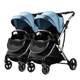 Kubeile twin stroller stroller double second child can sit and lie down lightweight folding high landscape one large and one small