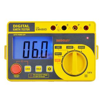 Aosheng lightning protection grounding resistance tester high-precision detection digital shaking meter lightning protection digital display megohmmeter em480d