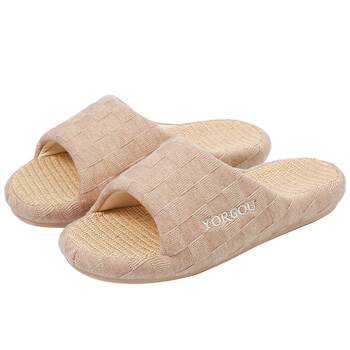 Yuangang antibacterial linen slippers for spring and summer home use without smelly feet Yuangang antibacterial linen slippers for spring and summer home use without smelly feet