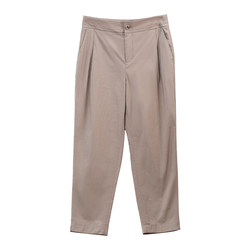 HONRN/Red Man Grey Nine-Point Pants Slim Tapered Casual Pants Small Leg Pants Women's Summer ພາກບາງ HH22OK801