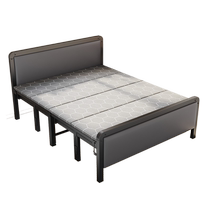 Folding bed lunch break single bed 1.5 meters double bed rental house simple bed adult home iron bed hard board bed for lunch break