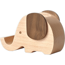 Genji Wood Language solid wood animal-shaped pen holder wooden mobile phone holder desktop creative ornaments birthday gifts for men and women