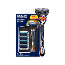 Gillette Gillette is a man shaving his knife with a hand - hand razor