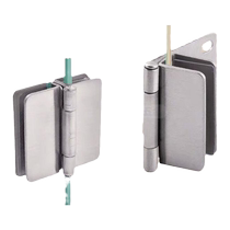 Stainless steel glass cabinet door hinges hole-free glass hinges upper and lower clamps rotating shaft hinges glass cabinet door clip hinges