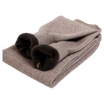 Mens knitted long johns one-piece thickened velvet warm pants womens mink velvet lined high-waisted bottoming wool pants trendy