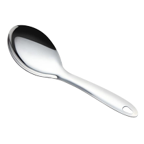 Stainless steel rice spoon thickened and thin for scooping mango soup and porridge fast food restaurant canteen kindergarten rice spoon
