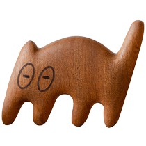 Genji Wood Language Solid Wood Cute Pet Massage Comb Portable Head and Neck Gua Sha Artifact Facial Head Cervical Meridian Comb