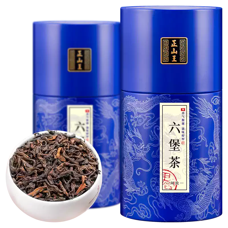 正山王六堡茶黑茶正宗梧州綠寶茶特級500g檳榔香8年陳金花熟茶葉-淘寶