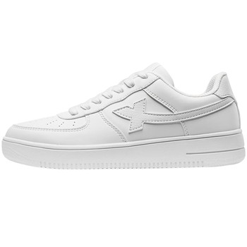 Xtep white shoes air force one lace-up sports board shoes