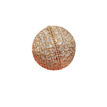 Bead chain buckle 18k white screw diamond pearl necklace buckle