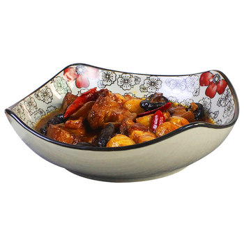 8-inch plate jiyuan ceramic soup plate 8-inch square