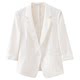 Shuiyunjian ແມ່ຍິງ Tencel Linen ສາມໄຕມາດ sleeve suit