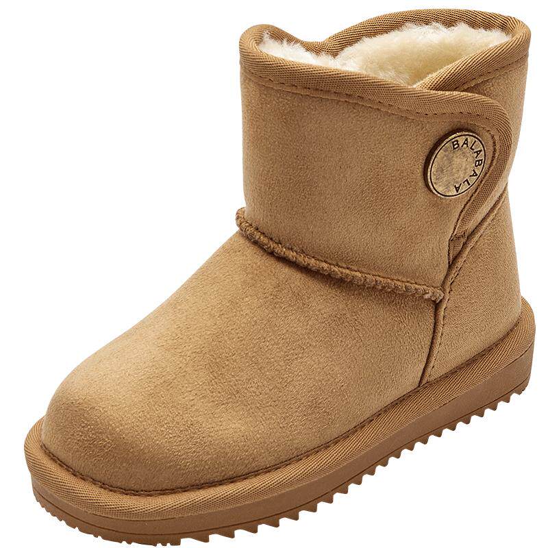 Balabala winter children's velvet thickened snow boots