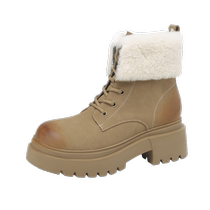 Daphne winter womens shoes plus velvet thickened snow boots for women 2023 new cotton shoes Martin boots warm rhubarb boots