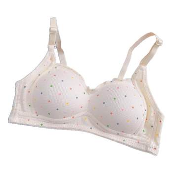 Beautiful back without steel rings underwear, small breasts gather together