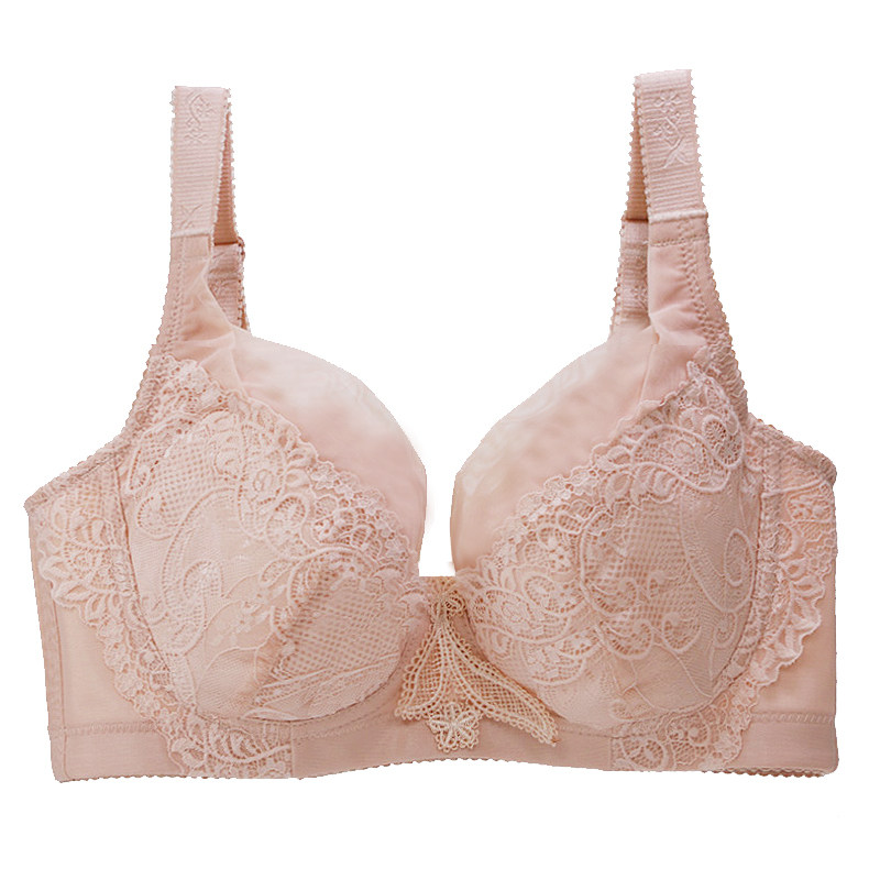 包邮薄款有钢圈文胸全罩杯收副乳聚拢防下垂大码显小女士性感内衣