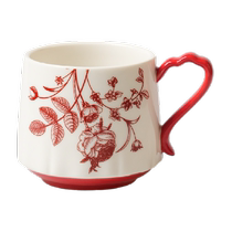 Sheli red festive mug wedding gift coffee cup gift box high-end wedding gift dowry pair of cups