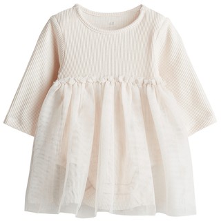 HM童装女婴连衣裙冬季薄纱裙摆洋气公主裙1248269