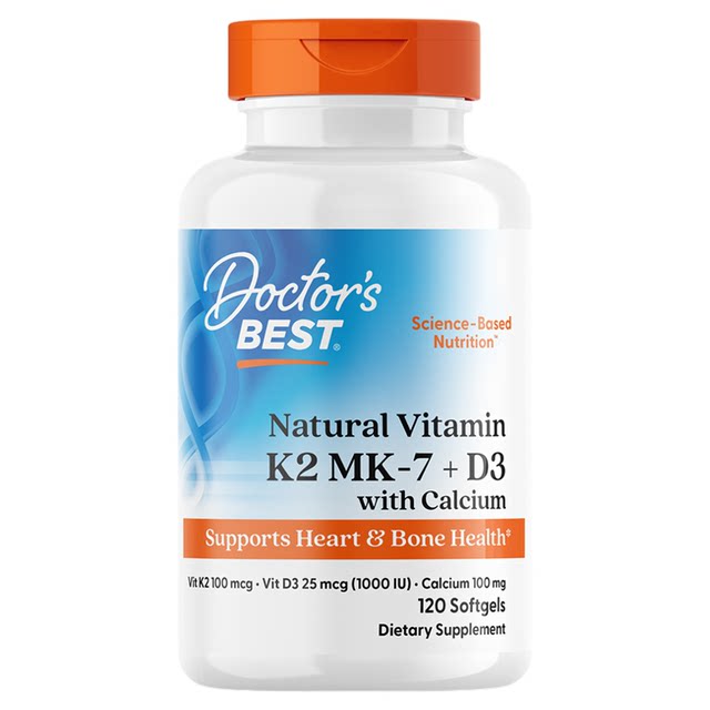 Doctor's Best K2+D3 Calcium Citrate 120 ເມັດ 2 ຕຸກ
