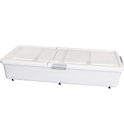 Under-Bed Storage Box with Wheels, Quilt and Clothing Storage Box, Organizing Tool, Flat Plastic Sealed Under-Bed Drawer, Large Size