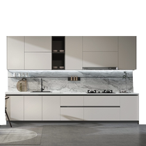 Gujia Home Customized Cabinet Kitchen Quartz Stone Countertop Open Integrated Kitchen Cabinet Suiyun 4999 Package