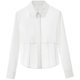 Langzi long-sleeved shirt, elegant top for commuting, high-end retro, 2024 autumn new white shirt design