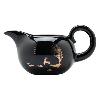 Black glaze fair cup ceramic kung fu ຊາຊຸດຊາການກັ່ນຕອງຊາທະເລຊາ divider ພິທີຊາອຸປະກອນເສີມຊາ divider ຈອກຜູ້ຊາຍແມ້ກະທັ້ງຈອກ