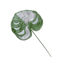 Finished products: 50 types of leaves: red banana leaves pouty leaves monstera spring orchid four-season leaves eucalyptus leaves crocheted wool with flowers and plants