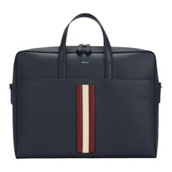 Bally dark blue cow leather men's briefcase 6310276