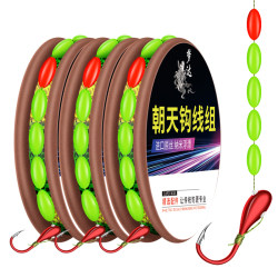 Seven-star float line set Qianyouchaotian hook traditional fishing hook high-sensitivity fishing line set wild fishing crucian carp float finished product